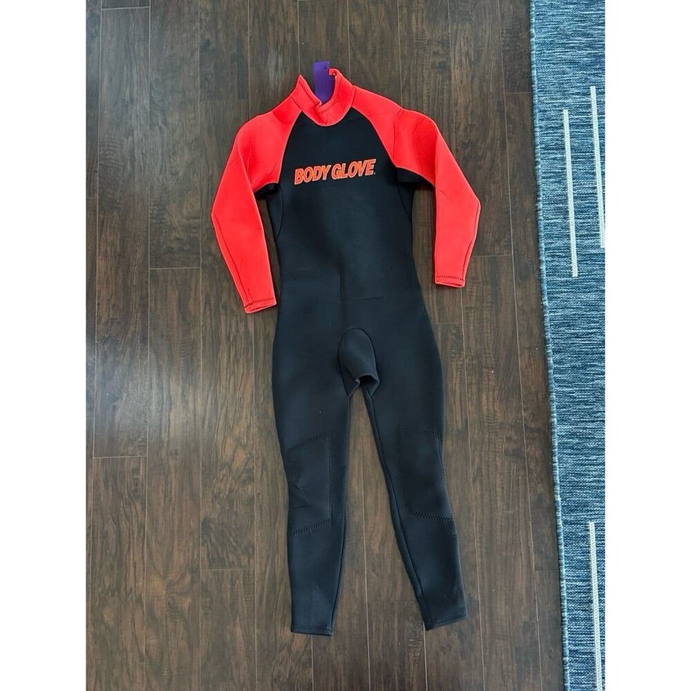 Vintage 90s Body Glove Full Surf Wetsuit Men’s Small 3/2mm Neon Orange